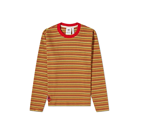 Adidas WB Multi Color Long Sleeve Striped Tee