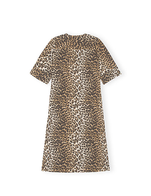 Printed Cotton Wide Midi Dress