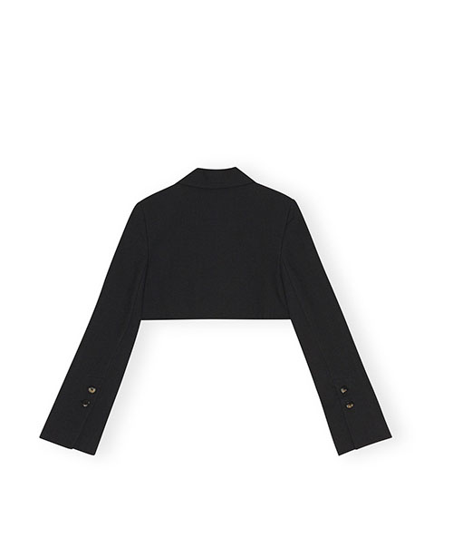 Cotton Suiting Cropped Blazer