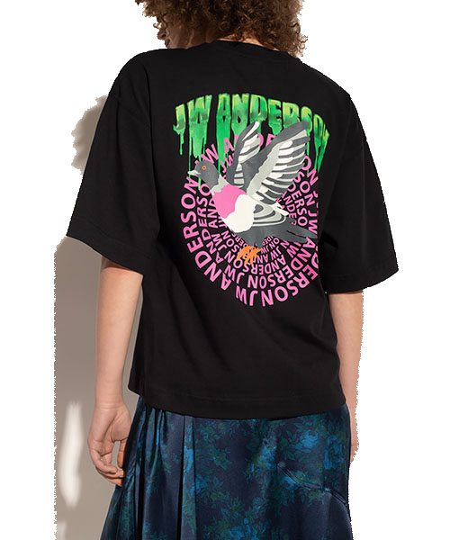 JWA Slime Logo Oversized Black Green T-Shirt