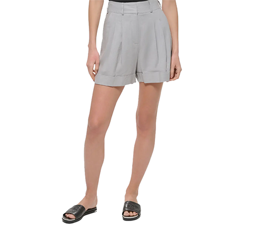 Grey Linen Shorts