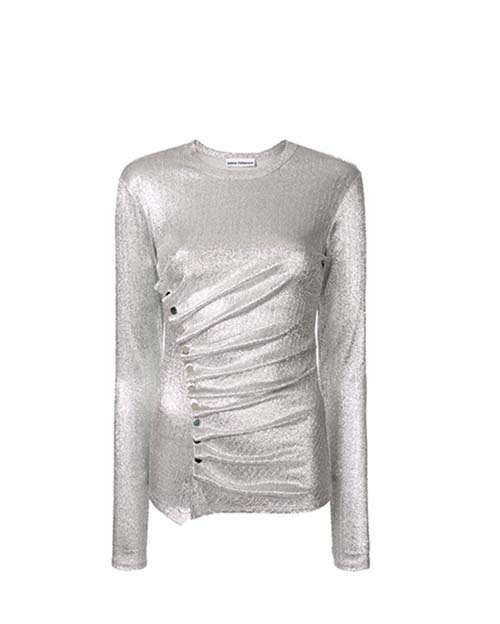 Silver Long Sleeve Top