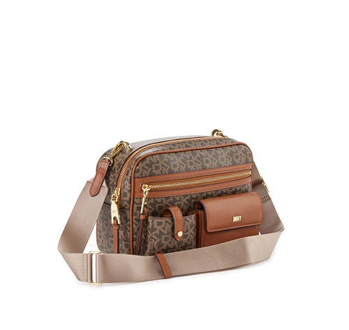 Zyon Mocha Caramel Logo Camera Bag