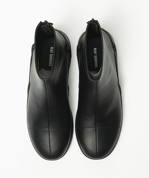 Raf Simons (Runner) Black Cylon Leather Ankle Boots