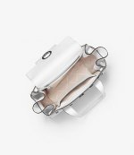 Carmen White Leather Satchel Bag