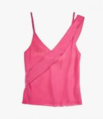 HELMUT LANG SASH SLIP TOP NEON PINK