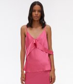 HELMUT LANG SASH SLIP TOP NEON PINK