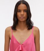 HELMUT LANG SASH SLIP TOP NEON PINK