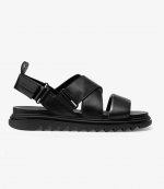Michael Michael Kors Damon Black Leather Sandal