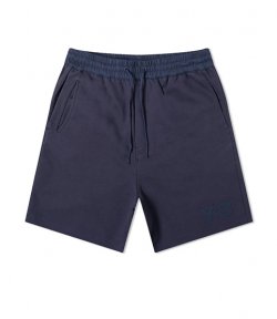 Y-3 NAVY LOGO SWEAT PANTS