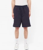 Y-3 NAVY LOGO SWEAT PANTS