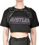 NAMILIA CROP T-SHIRT WITH DETACHABLE CHEST HARNESS