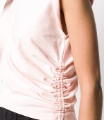 ALEXANDER WANG WASH AND GO H. TWIST JSY CROP TOP X/SIDE TIES