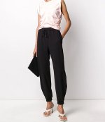 ALEXANDER WANG WASH AND GO H. TWIST JSY CROP TOP X/SIDE TIES