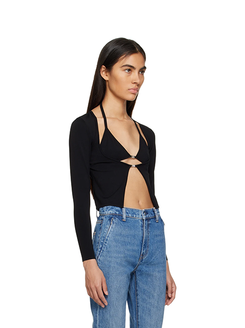 Twinset Hybrid Bikini Cardigan With Crystal Logo