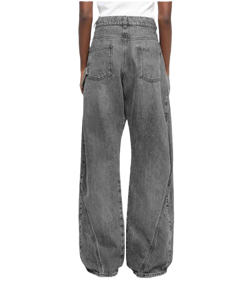 Twisted Workout Jeans Grey Denim Trousers