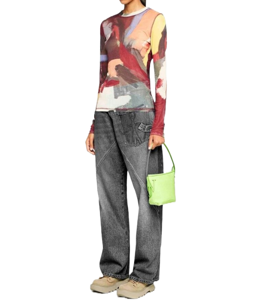 Twisted Workout Jeans Grey Denim Trousers