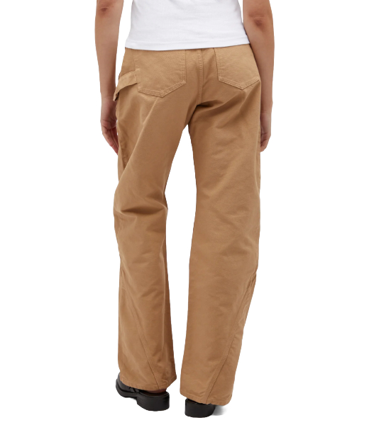 Twisted Workout Trousers Beige Denim Trouser