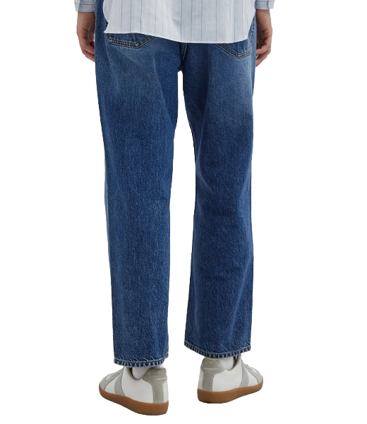 5 Pocket Straight Leg Mid Blue Denim Trouser