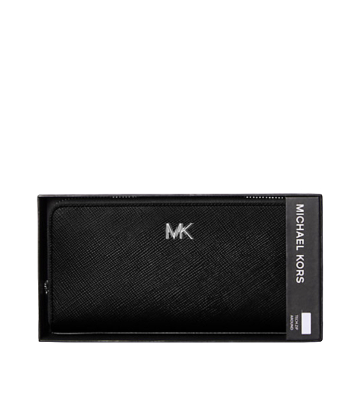 Edison Black Zip Around Men Wallet