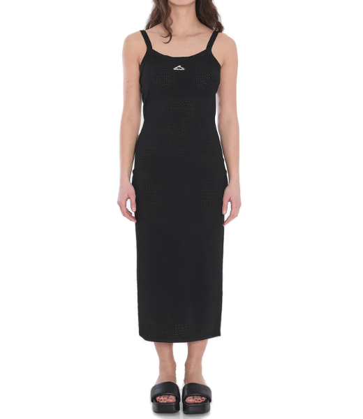 Black Scoop Long Dress W/A Wang Logo Print