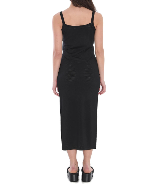 Black Scoop Long Dress W/A Wang Logo Print