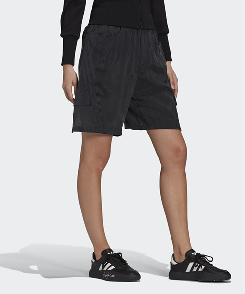 Sanded Cupro Black Shorts