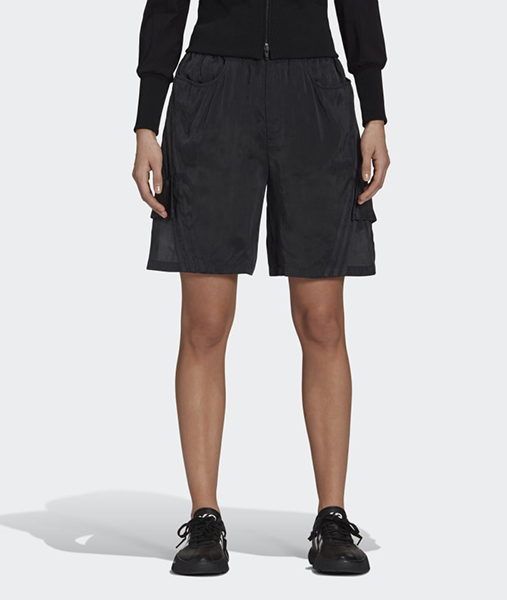 Sanded Cupro Black Shorts