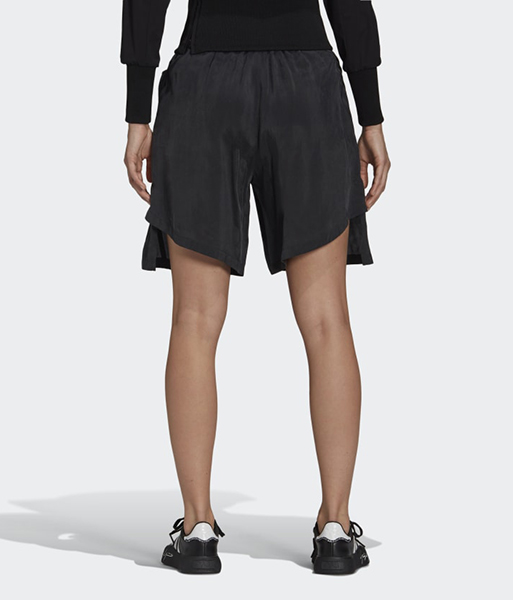 Sanded Cupro Black Shorts