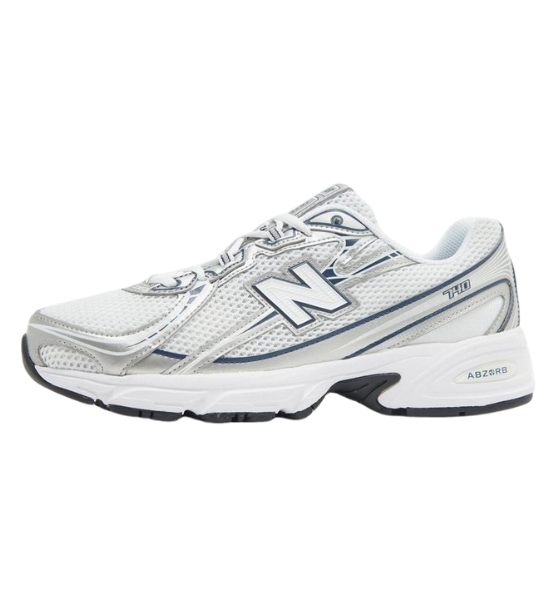 740 White Navy Blue Sneaker
