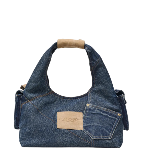 Dark Wash Denim The Pocket Sack Bag