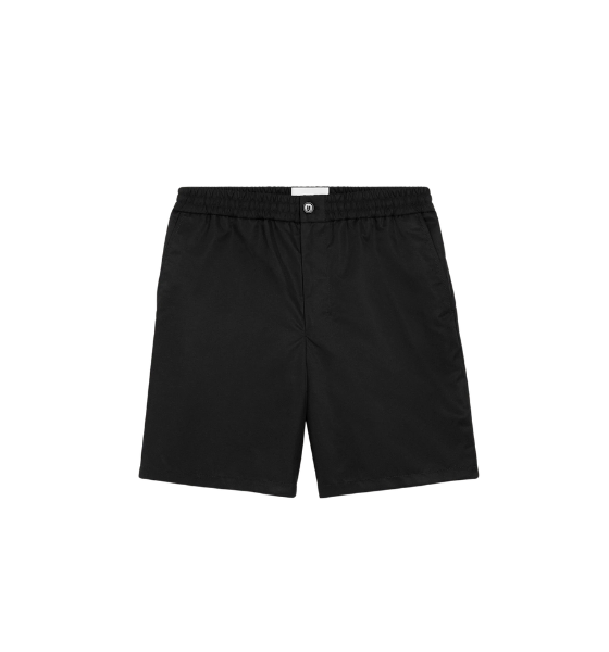 Black Nylon Short Elasticated Shorts