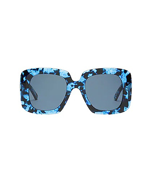 Havana Blue Lens Balenciaga Eyewear