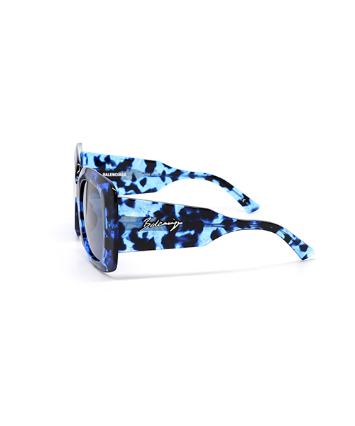 Havana Blue Lens Balenciaga Eyewear