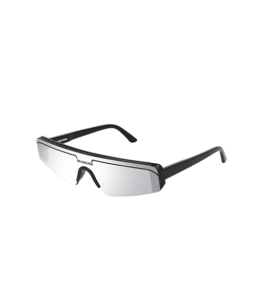 Black Silver Lens Balenciaga Eyewear