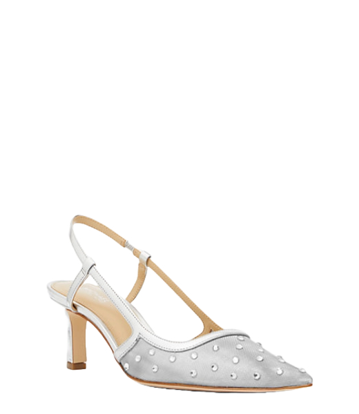 Alora Mid Sling Silver Glitter
