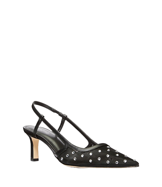 Alora Mid Sling Black Glitter