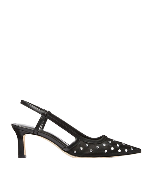 Alora Mid Sling Black Glitter