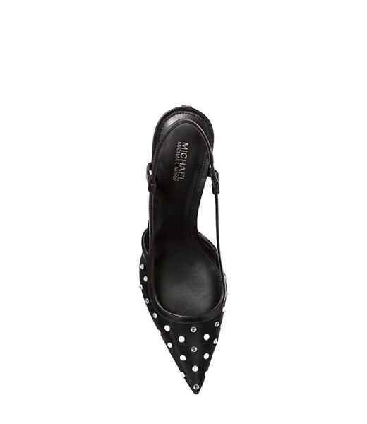 Alora Mid Sling Black Glitter