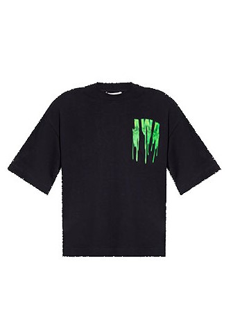 JWA Slime Logo Oversized Black Green T-Shirt
