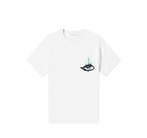 Eye Embroidered Logo White T-Shirt