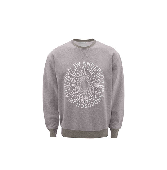 Swirl Logo Grey Melange Sweatshirt