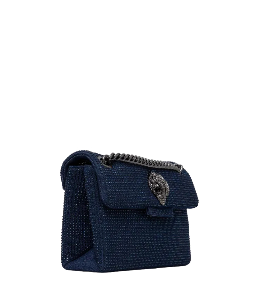Fabric Mini Kensington V Blue Dark Denim Crossbody Bag