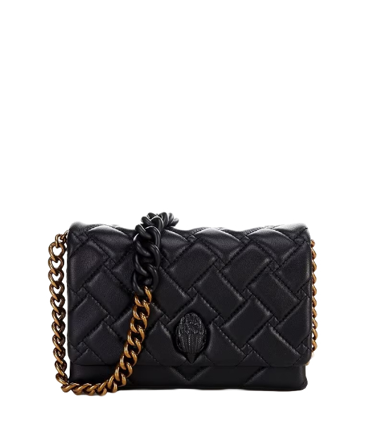 Mini Kensington Kurt Leather Black Shoulder Bag