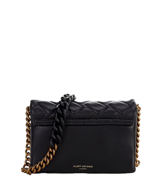 Mini Kensington Kurt Leather Black Shoulder Bag