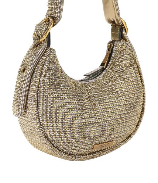 Kensington Puff SM Hobo Bronze Fabric Shoulder Bag