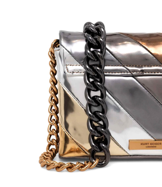 Mini Kensington Long Flap Gold Crossbody Bag