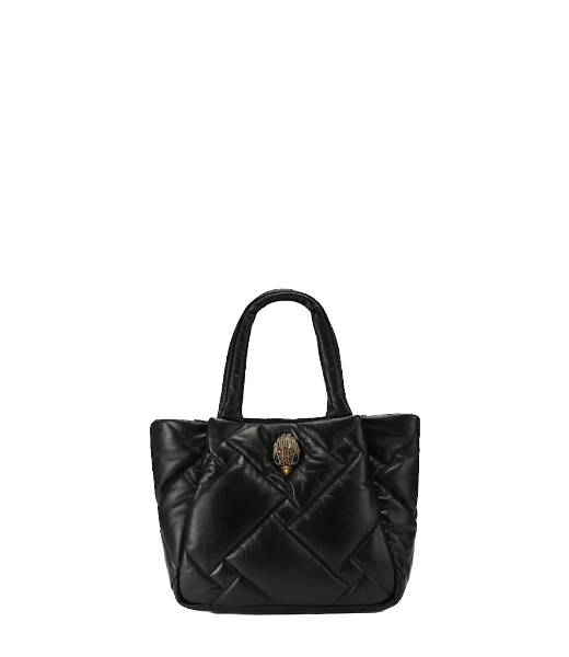 Kensington M Shoper Puff Black Leather Tote