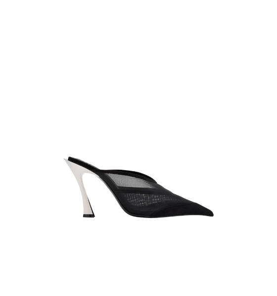 Black Mesh Fang 95 Mules