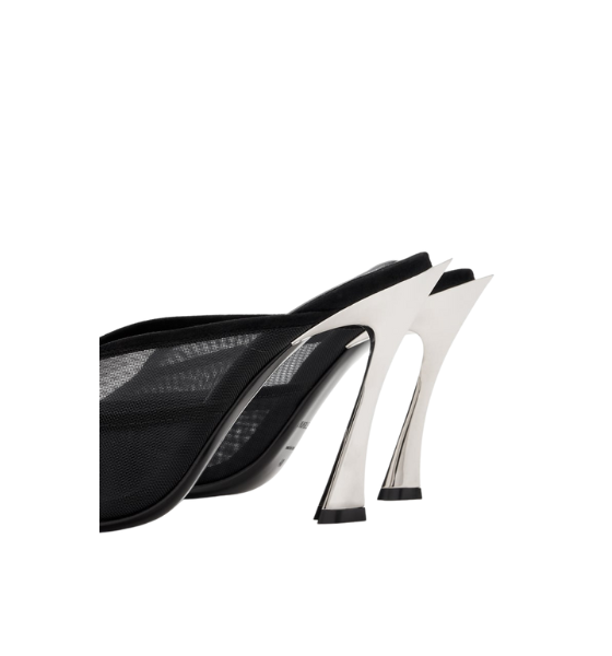Black Mesh Fang 95 Mules